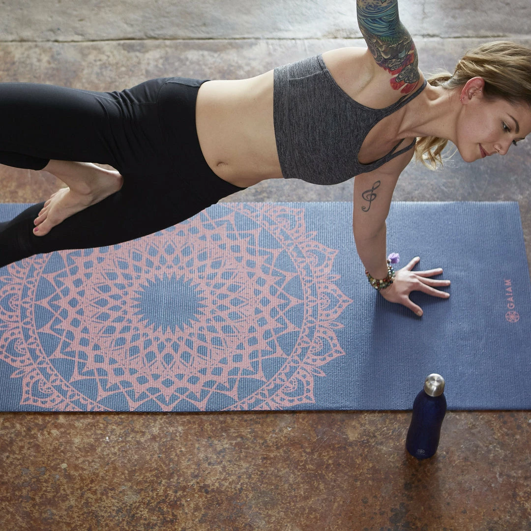 Wholesale π₯ Gaiam Yoga Mats Navy Fleur Marrakesh Yoga Mat (4mm) π 4 Gaiam Yoga Mats Navy Fleur Marrakesh Yoga Mat (4mm)