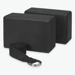 Gaiam Block & Strap Combo - 2 Pack Yoga Gear