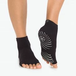 Gaiam Grippy Toeless Yoga Socks - 2 Pack