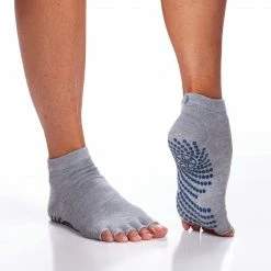 Gaiam Grippy Toeless Yoga Socks - 2 Pack
