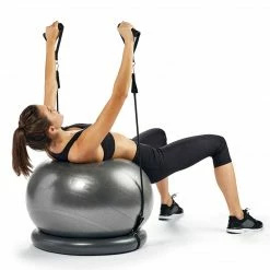Gaiam Home Gym Essentials Stability Ball, Base & Cord Fitness Kit
