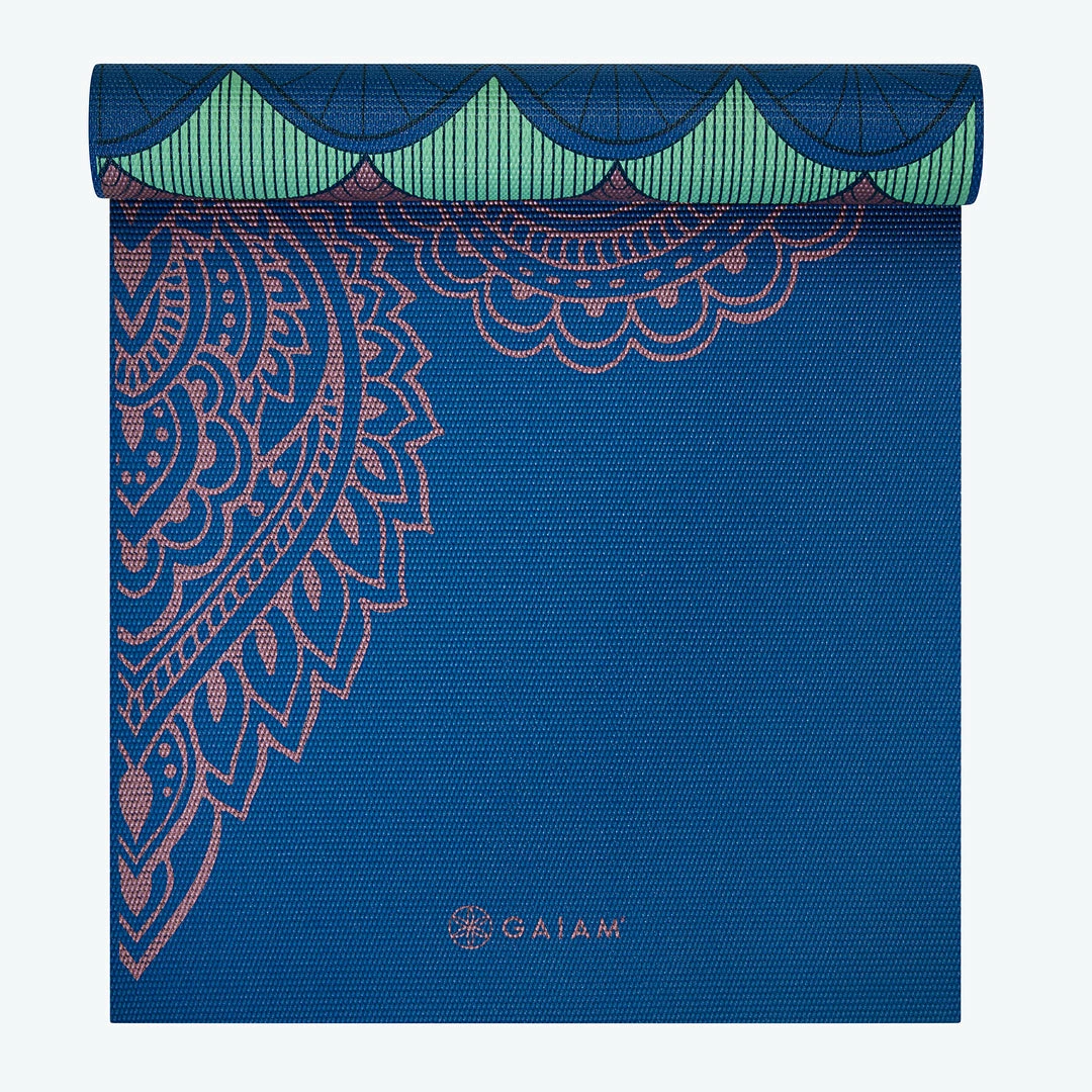 Promo π₯° Gaiam Premium Metallic Reversible Scalloped Ink Yoga Mat (6mm) Yoga Mats β¨ 1 Gaiam Premium Metallic Reversible Scalloped Ink Yoga Mat (6mm) Yoga Mats