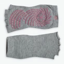 Gaiam Grippy Toeless Yoga Socks - 2 Pack