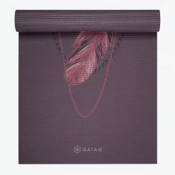 Gaiam Premium Lilac Feathers Yoga Mat (6mm)