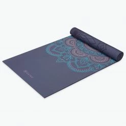 Gaiam Yoga Mats Premium Reversible Purple Illusion Yoga Mat (6mm)