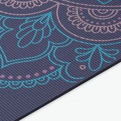 Gaiam Yoga Mats Premium Reversible Purple Illusion Yoga Mat (6mm)