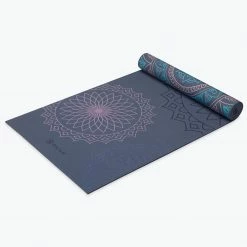 Gaiam Yoga Mats Premium Reversible Purple Illusion Yoga Mat (6mm)