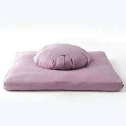 Halfmoon Sit Set: Round Meditation Cushion + Zabuton Yoga Gear