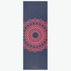 Gaiam Yoga Mats Navy Fleur Marrakesh Yoga Mat (4mm)